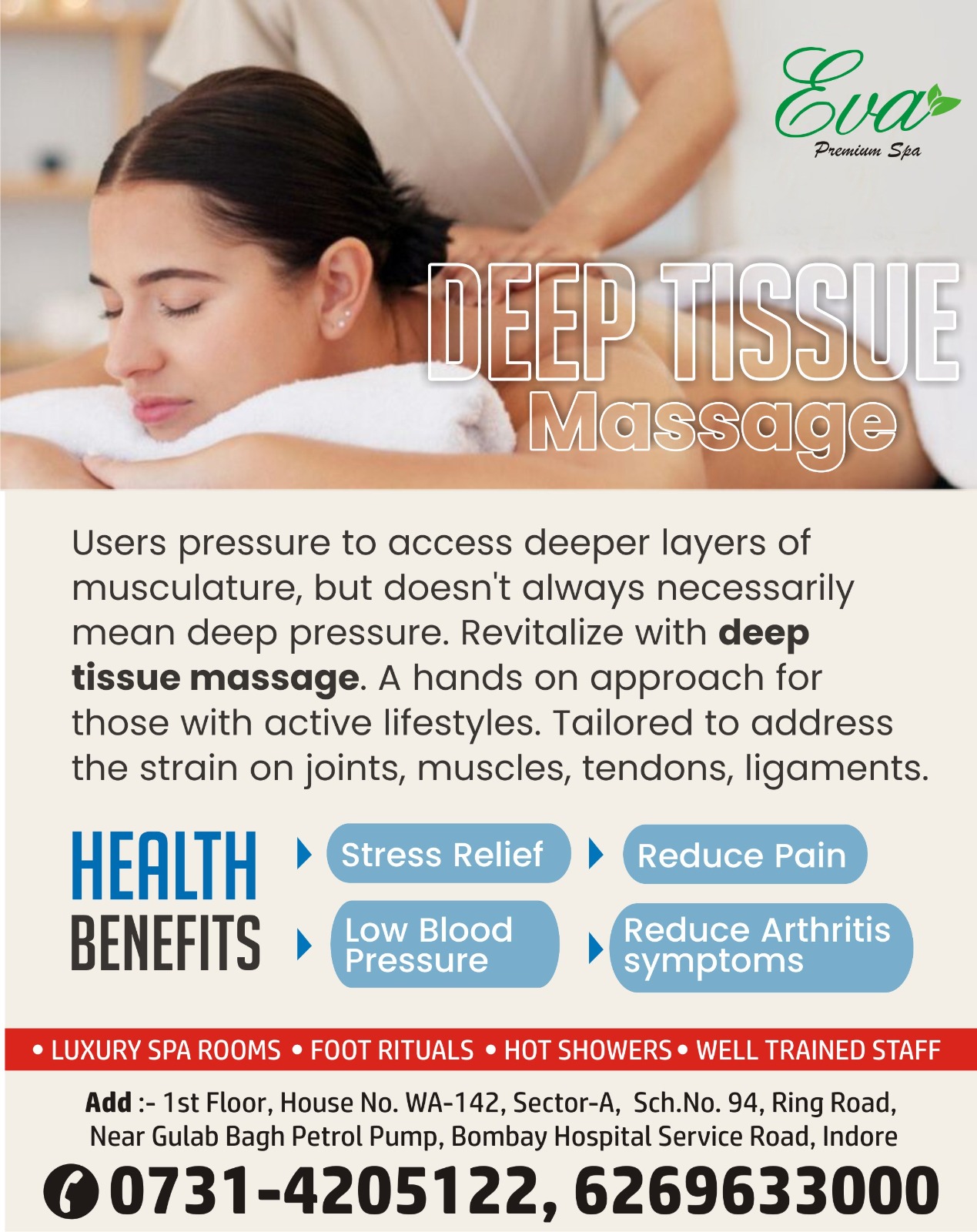 Best deep tissue massage services in Indore